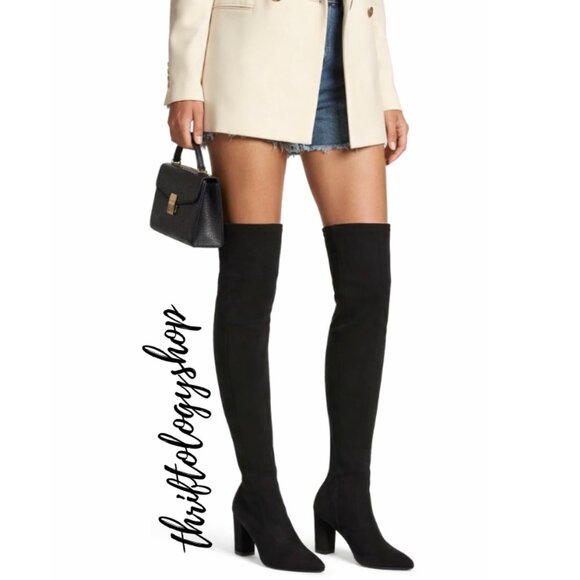 Steve Madden Shoes - Steve Madden Everly Ever Over The Knee High Heeled Stretch Heeled Boots Black 6
